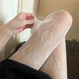 Woman Bow Stockings Long Socks Black White Over Knee Lolita Lace Frilly Thigh Stockings Cosplay High Socks For Girls Sexy Nylon T220808