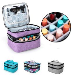 Cosmetic Bags & Cases 2022 Nail Polish Storage Bag Portable Organizer Carry Case 30 Bottles Essential Oil Bolsa De Almacenamiento