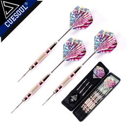 Dardos 3PCS 24g 16cm Tip Steel Darts Needle Aluminium Dart Shaft Iron Body With Pink Laser Dart Flights 220812