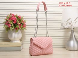 X 2021 luxury handbag shoulder bag brand designer seam leather ladies metal Chain high quality clamshell messenger gift box wholesale