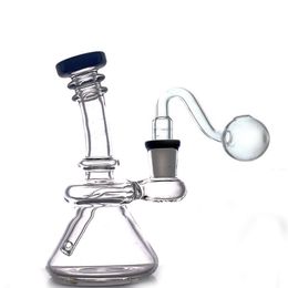14mm female Glass Water Bongs Hookahs Beaker Base Dab Rigs Thick Ice Catcher Bubbler Dabber Smoke pipe With glass oil bowls