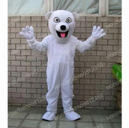 Performance Polar Bear Mascot Costumes Carnival Hallowen Gifts Unisex Adults Fancy Party Games Outfit Holiday Celebration Cartoon Character Outfits