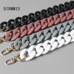 Fashion Woman Handbag Accessory Chain Black White Green Resin Chain Luxury Frosted Strap Women Clutch Shoulder Purse Chain 220623