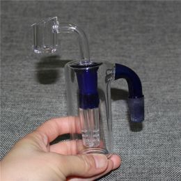 Colourful 90 Degree Hookahs reclaim catcher 18mm 4 arm tree perc ash catchers 14mm joints with bowl quartz banger glass recycler catcher adapter