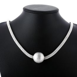 -Colares pendentes de colar de prata por atacado Acessórios de jóias de moda Dasha Sand Net Cheker para WomenPenda