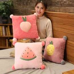 New Cute Carrot Watermelon Strawberry Plush Pillow Cartoon Soft Duvet Sleep Home Decorative Kids Girl Gifts J220704