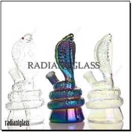 Smoking Pipes 6.5 Inch Dab Rig Hookahs Cobra Snake Bongs multicolor novelty mini Bong hookah Diffused Downstem Oil Rigs Glass Water PipeQ240515