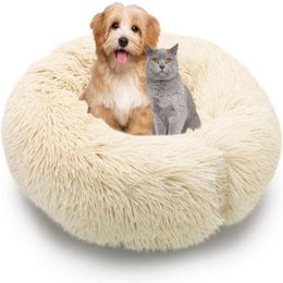 Animals Sofa Round Cat Bed House Soft Long Plush Pet Dog For Dogs Basket Products Cushion Mat LJ201028