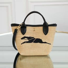 W 2022 Designer Women Twine Straw Tote Luxurys Designers Bags Brand Sunshine Beach ladies Handbags Woman Totes Famous Messenger Bag Mini Dumpling Handbags