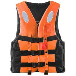 Motorcycle Apparel Adult Swimming Vest Reflective Float Life Jacket With Whistle Adjustable Buckle For Fishing Surfing Rafting