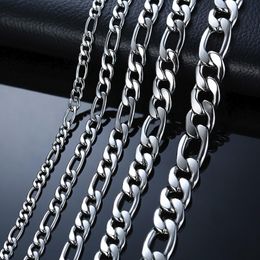 Chains Modyle 2022 Fashion Classic Figaro Chain Necklace Men Stainless Steel Long For Women JewelryChains