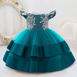 Girl's Dresses Flower Ceremony 1st Birthday Dress For Baby Girl Clothing Baptism Princess Girls Party Costume Child GownGirl's