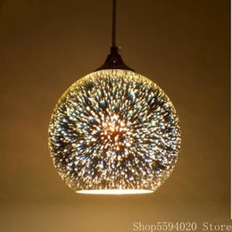 Pendant Lamps Modern 3D Glass Lustre Lights Art Creative Lamp Loft Restaurant Hanging Light Luminaire Suspendu Indoor LightingPendant