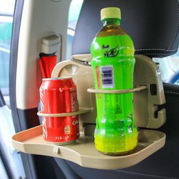 Drink Holder Foldable Car Food Cup Rear Seat Dining Table Tray Universal Storage BoxDrink