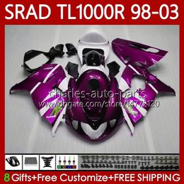 Body Kit For SUZUKI SRAD TL1000 R TL-1000 TL 1000 R TL1000R 98-03 Glossy Pink Bodywork 118No.126 TL-1000R 1998 1999 2000 2001 2002 2003 TL 1000R 98 99 00 01 02 03 OEM Fairing