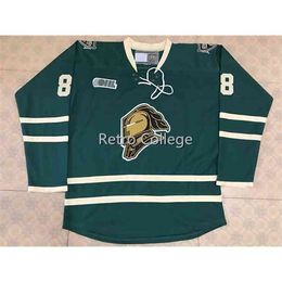 Thr London Knights #88 Patrick Kane Green Hockey Jersey Embroidery Stitched Customize any number and name Jerseys