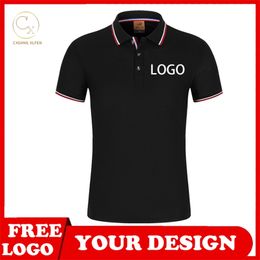 summer POLO shirt high end custom class uniform overalls advertising cultural printing DIY brand text 220623