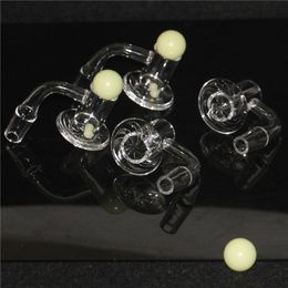 Smoking OD 20mm Blender Spin Quartz Banger Nails 14mm Male With Glass Marble Carb Cap And Glow in the dark Terp Pearl Bead