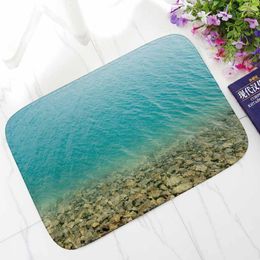 Carpets Modern Home Indoor Decor Mat Beach Sea Pattern Printed Kitchen Living Room Floor Mats Washable Antislip Entrance Welcome DoormatCarp