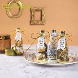 12Pc Plastic Candy Chocolate Box Wedding Party Favour Champagne Bottle DIY Baby Shower Plastic Gift Box Party Decoration Supplies CX220423