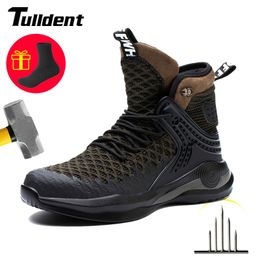 Steel Toe Shoes Anti-Smashing Puncture Proof Soft Light Comfortable Indestructible Protective Boots Sneaker Breathable