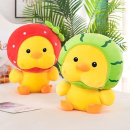 Cute fruit transformed into a chick plush toy doll bed with a sleeping dolls pillow