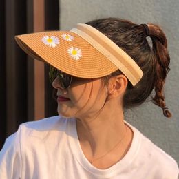 Visor Sun Visor Caps Protection Women Ricorso Flower Denim Cappello Baseball Baseb