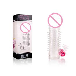 Sex toys masager toy Massager Vibrator y Toys Penis Cock Crystal Wolf Tooth Cover with Thorn Large Particle Vibration Men's Flirting Tools Adult Q7GZ 6E2E