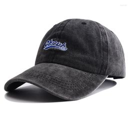 Ball Caps Men's Retro Vintage Chcuh Letter Embroidery Fitted Baseball Cap Snapback Women Summer Streetwear Visor Hat DropBall