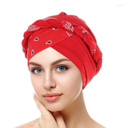 Beanie/Skull Caps Chemo Cancer Head Hat Cap Ethnic Pre-tied Twisted Braid Hair Cover Wrap Fashion Headwear Casquette Femme #P3 Pros22