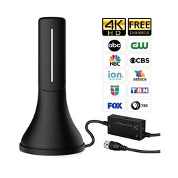 4K Aerial T2 Indoor HD digital TV antenna remote reception over 180 miles outdoor HDTV antenna with amplifier VHF UHF