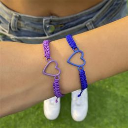 Boho Colourful Woven Rope String Chain Bracelets on Hand Women Summer Adjustable Braided Bangles Friendship Egirl Y2K Jewellery New