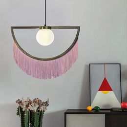 Pendant Lamps Modern Restaurant Bar Chandelier Bedroom Bedside Tassel Hanging Background Wall Corridor Decoration ChandelierPendant