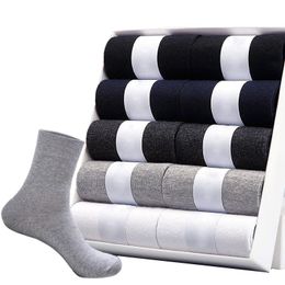 Men's Socks Brand Men's Cotton Black Business Casual Breathable Spring Autumn Male Crew Meias Sokken Size38-45Men's