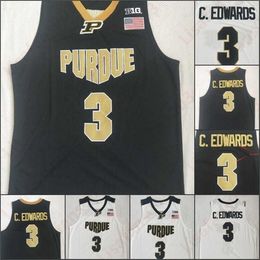 Sj98 Ncaa Purdue 3 Carsen Edwards College Basketball High School 100% Stiched mens Jerseys Size S-XXL v neck