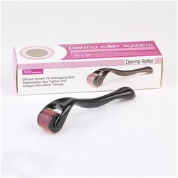 Derma Roller For Face, Face Massager 0.25 MM Microneedling Roller with 540 Titanium Micro Needles, Storage Case Included