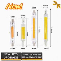 R7s High Power LED COB Glass Tube 78mm 118mm J78 J118 COB Light Bulb AC110V 120V 130V 220V 230V 240V Home Replace Halogen Lamp H220428