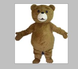 High quality adult brown plush teddy bear mascot costume for adult to wear