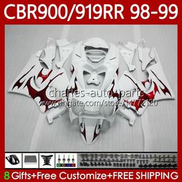 Bodywork Kit For HONDA CBR 919RR 900RR CBR919RR CBR900RR 1998-1999 Body 127No.116 CBR 900 919 RR CC CBR919 CBR900 RR 1998 1999 900CC 919CC 98 99 OEM Fairing Red flames