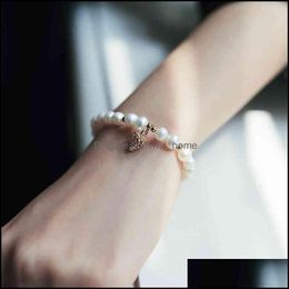 Chinese-Style Products Ins Wind Irregar Freshwater Pearl Midsummer Fruit Bracelet Korea East Gate Fashion Temperament Hand Ornament Drop Del