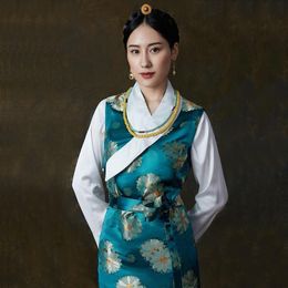Ethnic Clothing Tibetan Dress Chinese Cheongsam Qipao Orienal China Traditional For Women TA620Ethnic