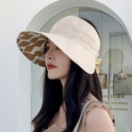 Wide Brim Hats Double Side Wared Sun Hat Big Brime Summer Visor Wide-brimmed Beach Adjustable UV Protection Female Cap PackableWide Wend22