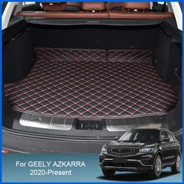 1pc Car Styling Custom Rear Trunk Mat For Geely Azkarra 2020-Present Leather Waterproof Auto Cargo Liner Pad Accessory