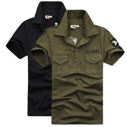 Men's T-Shirts Men's Outdoor Cargo Camouflage T-Shirt Lapel Short Sleeve Tactical Military Loose MaleMen's