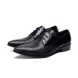 Handmade Classic Mens Business Formal Shoes Pointed Toe Lace-up Men Dress Shoes Black Party Oxford Shoes