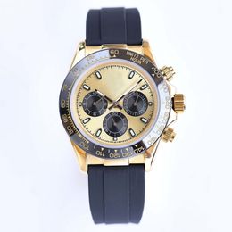 Sport Watch for Man Automatic Watches 41 mm Oyster Perpetual Black Rubber Strap Multi Dial Sapphire Crystal Waterproof Designer Luxury Mens Watchs