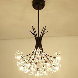 Pendant Lamps Modern Creative Art Decor Dandelion Crystal Lamp Light Bedroom Living Room Restaurant Hanglamp Lighting FixturePendant