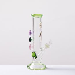 Hookahs Bongs gravity Bong three-button thick glass lampblack drill press foam ice catcher and 7 mm thick material pipe 11.6 inches high