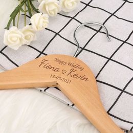 Personalised Hanger Customised 12 Design Styles Custom Name & Date Womens Wedding Wooden Hanger 220608