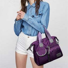 Evening Bags Anti Thief Casual Nylon Shoulder Bag 2022 Ladies Fashion Waterproof Oxford Tote Mummy Large Capacity Canvas Travel